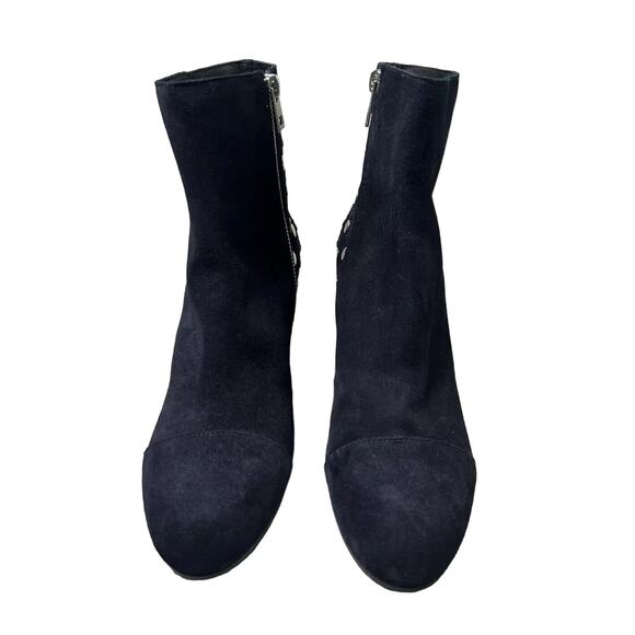 ZADIG & VOLTAIRE Lena Booties Studded Ankle Boot Ink Blue 8.5 Vtg Inspired - Picture 5 of 12